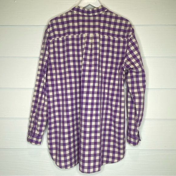 Lucky Brand lavender and creamy white plaid shirt, sz XL - Picture 6 of 9
